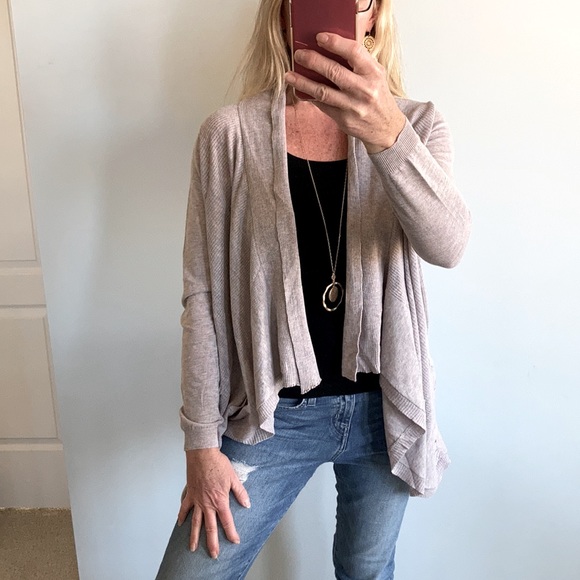 Long Sleeve, Ribbed Knit Open Cardigan - Picture 2 of 10